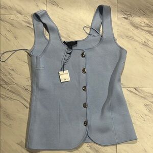 Zara Blue Bustier Bodysuit Tank Top